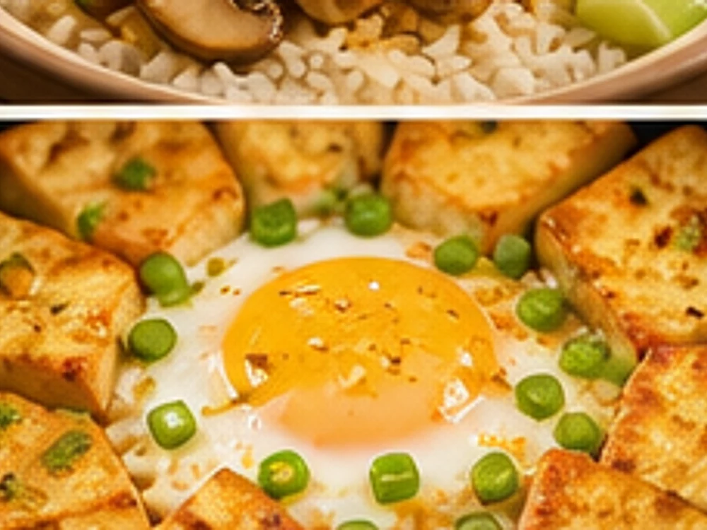 空气炸锅豆腐抱蛋 成品图