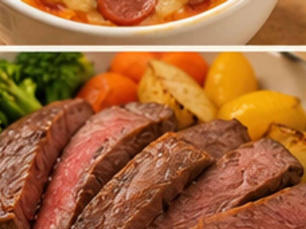 牛肉烤时蔬 成品图
