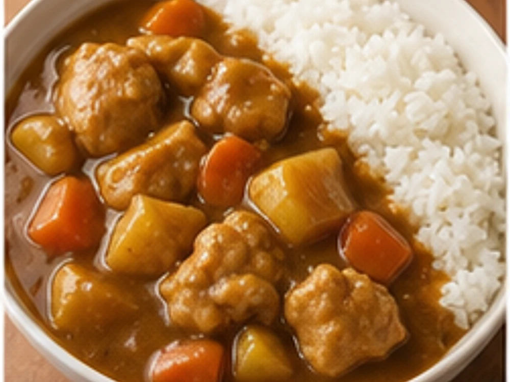 咖喱鸡肉焖饭 成品图