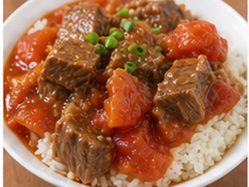 番茄牛腩焖饭 成品图