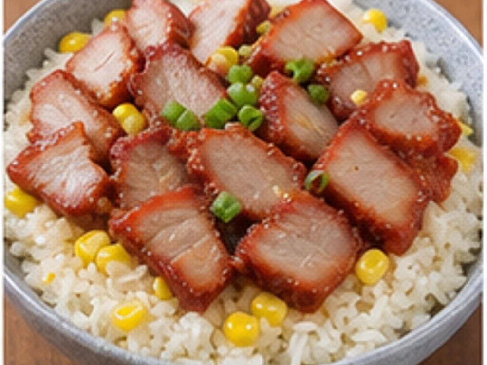 叉烧玉米焖饭 成品图