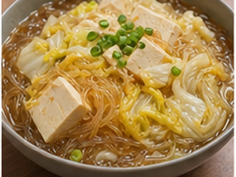 微波炉白菜粉丝煲 成品图