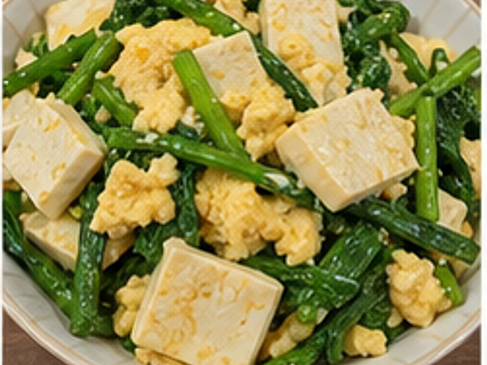 微波炉豆腐抱蛋 成品图