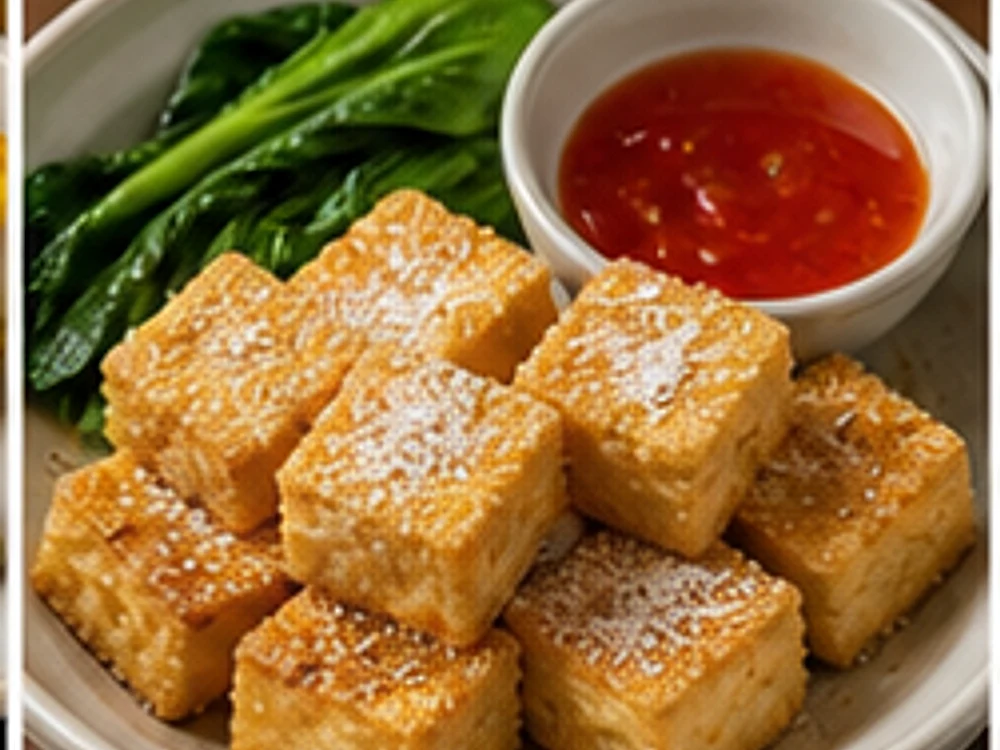 空气炸锅脆皮豆腐 成品图