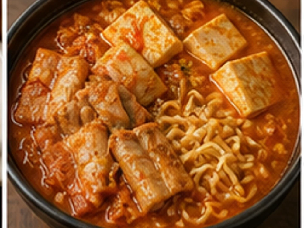 韩式泡菜豆腐锅 成品图