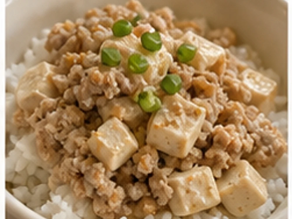 蒸锅肉末豆腐 成品图