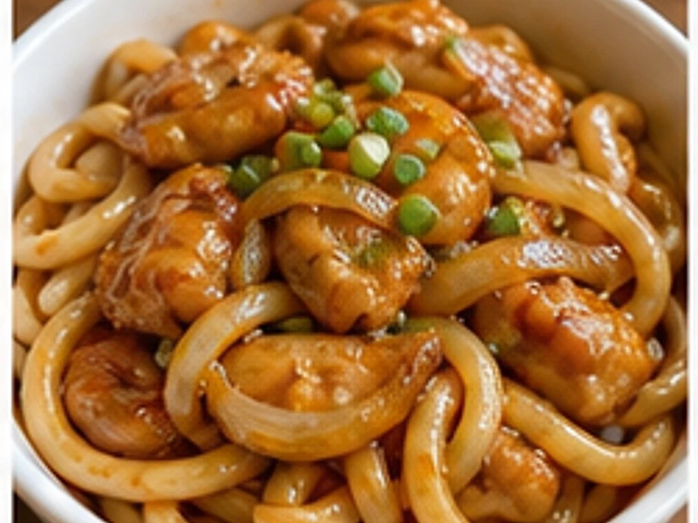 小锅照烧鸡肉乌冬 成品图