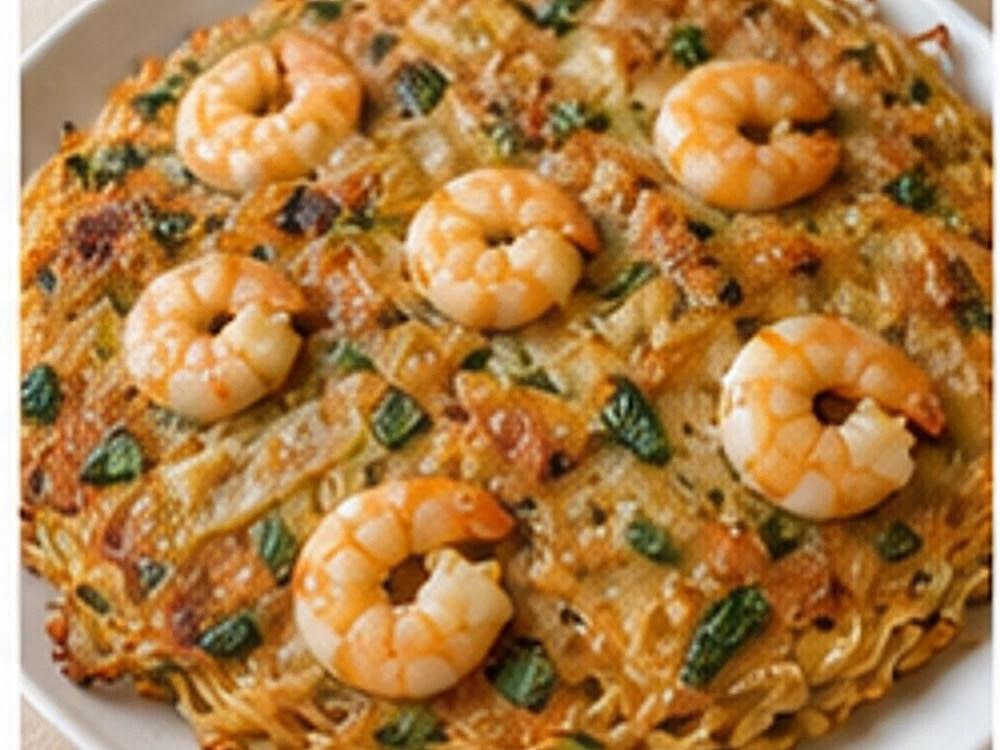 泡面海鲜煎饼 成品图