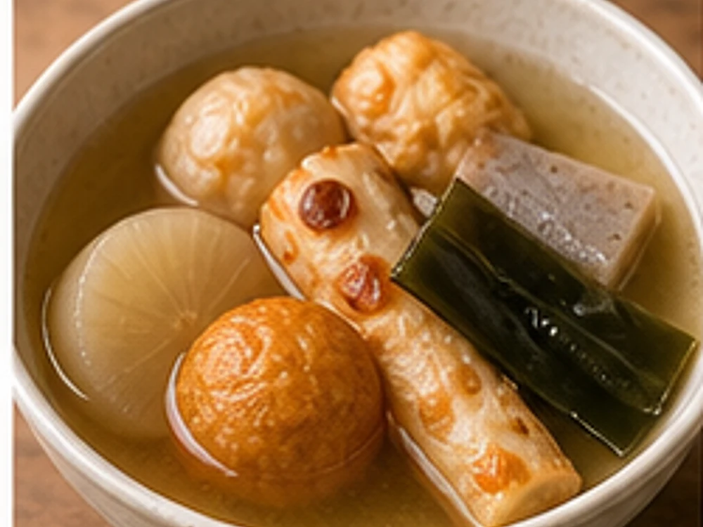 便利店关东煮汤泡饭 成品图