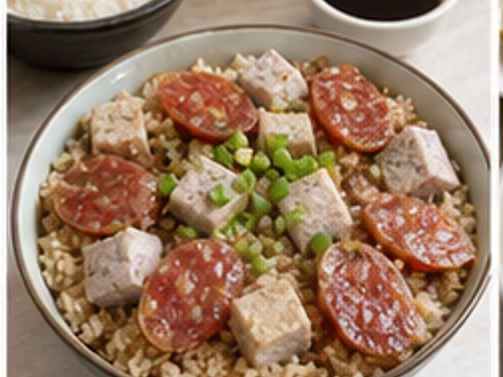 腊肠芋头焖饭酱香版 成品图