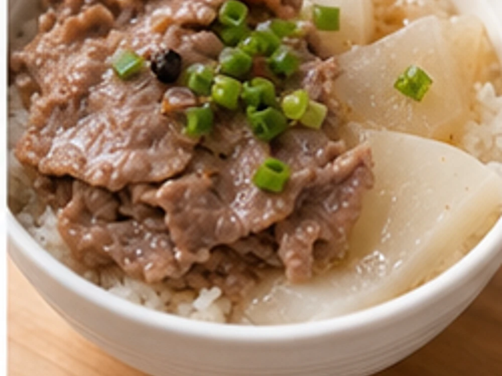 牛肉萝卜蒸饭葱油版 成品图