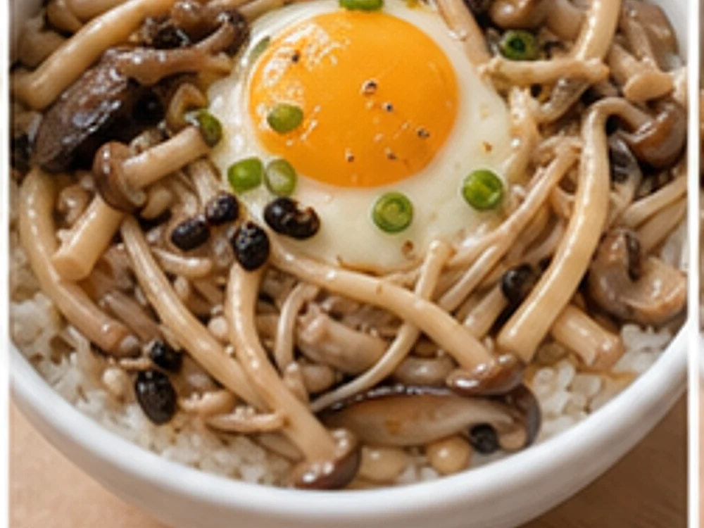 菌菇鸡蛋蒸饭豉汁版 成品图