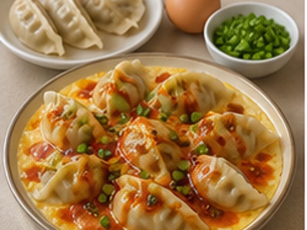 饺子烘蛋酸辣版 成品图