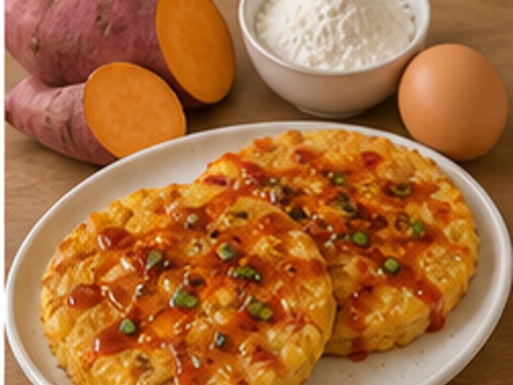 红薯糯米饼酸辣版 成品图