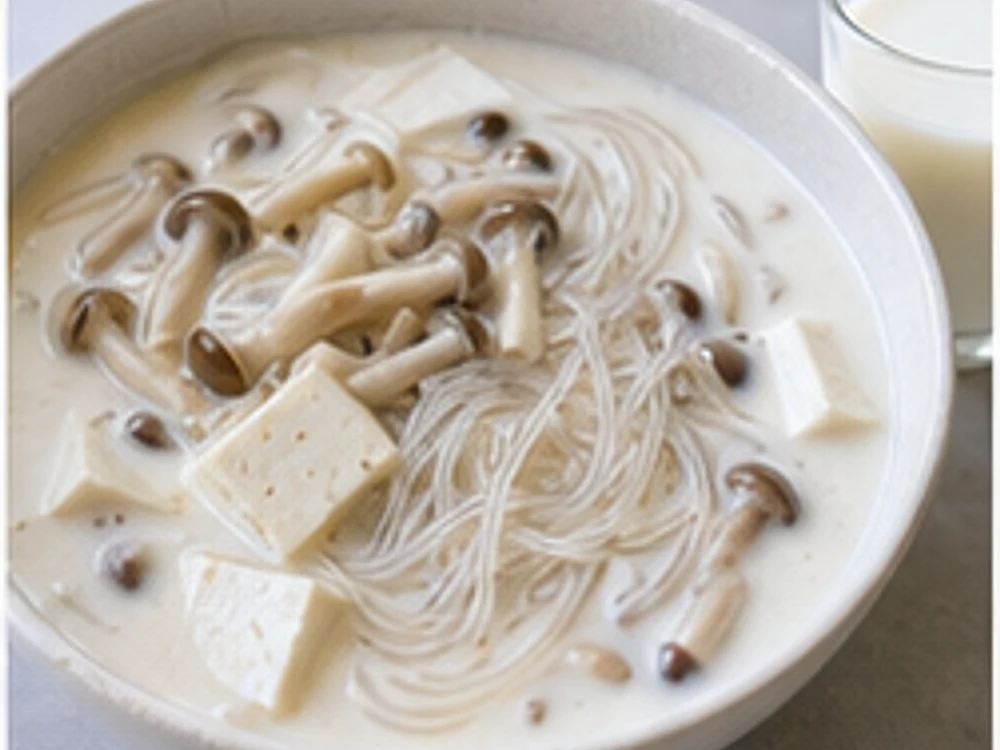 菌菇豆腐浓汤牛奶版 成品图