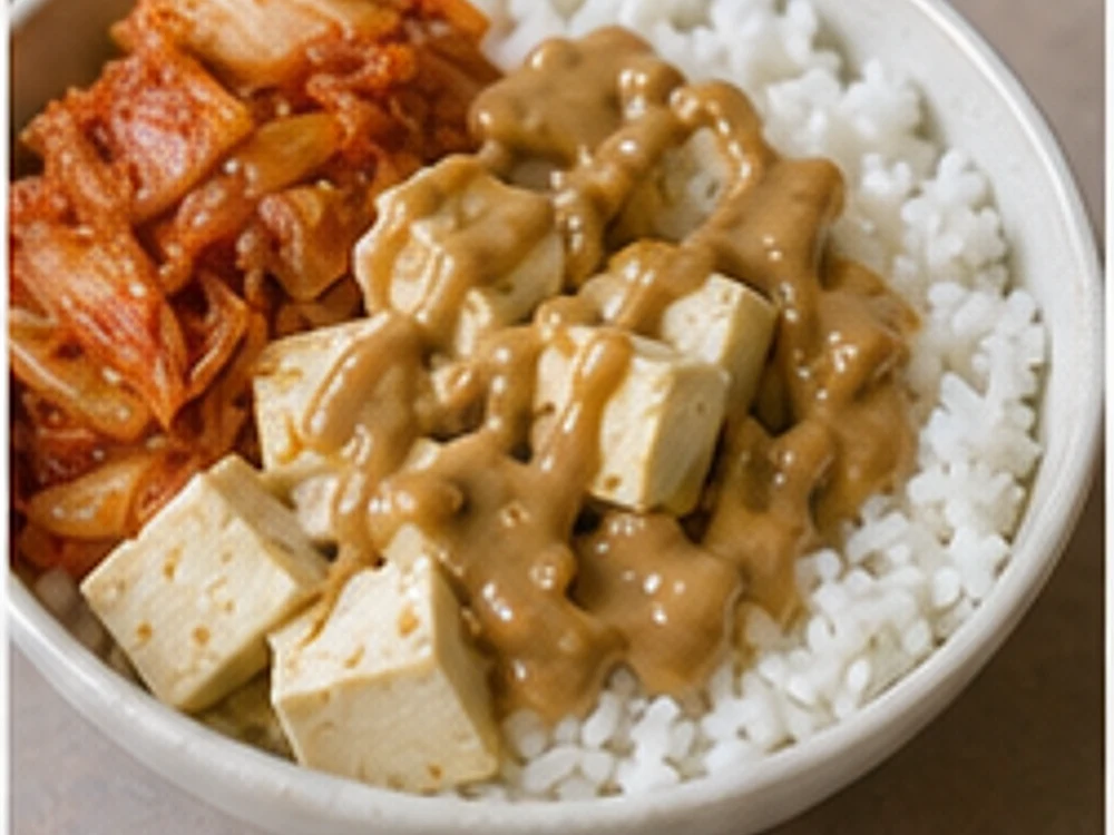 泡菜豆腐拌饭麻酱版 成品图
