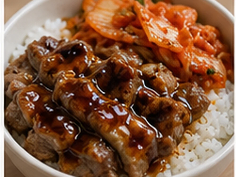 超市熟食隐藏烤肉泡菜饭照烧版 成品图