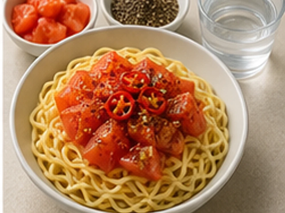 拌面拌饭番茄汁酸辣版 成品图