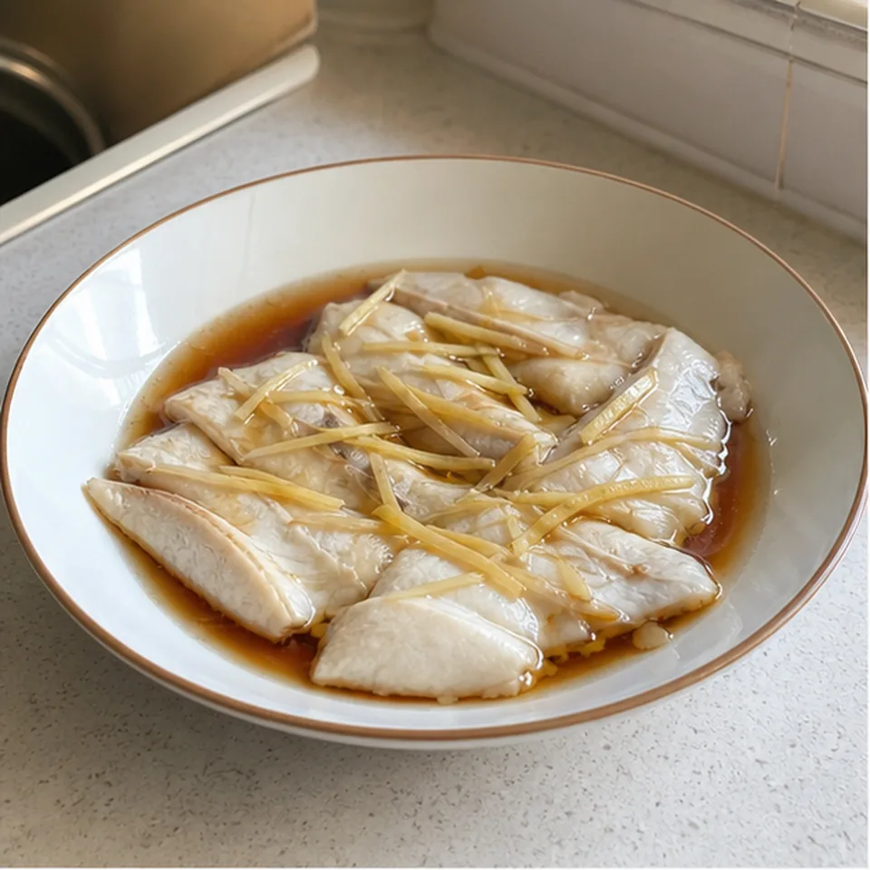 微波豉油蒸鱼 成品图