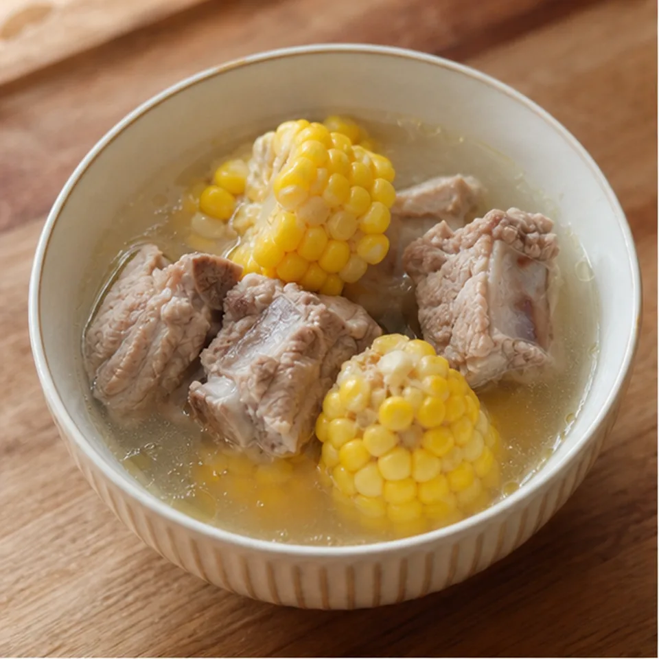 电饭煲玉米排骨汤 成品图