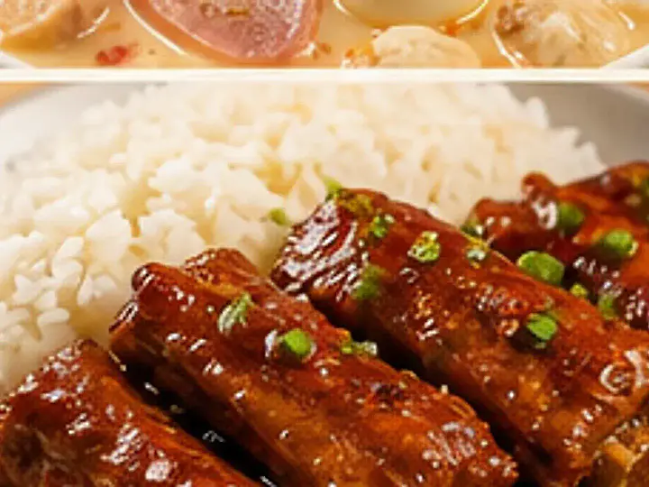 电饭煲酱香排骨饭 效果示意图