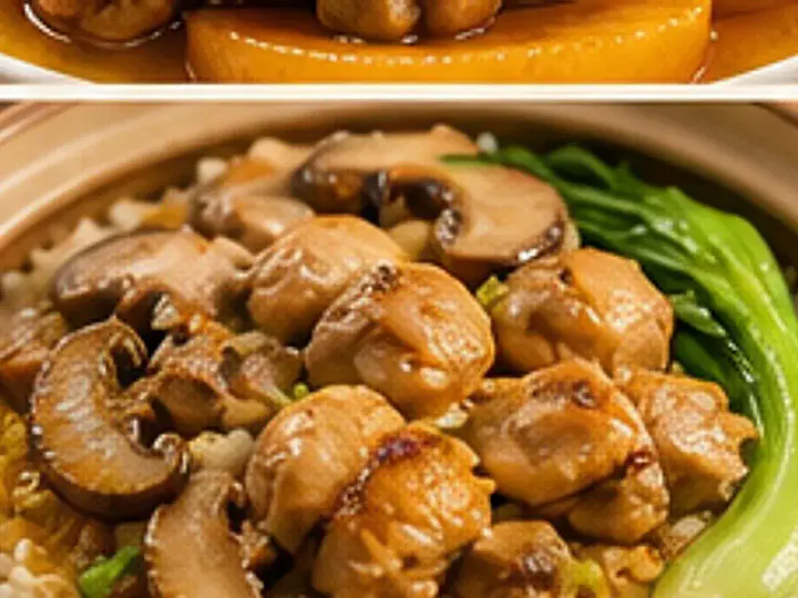 香菇鸡腿煲仔饭 效果示意图