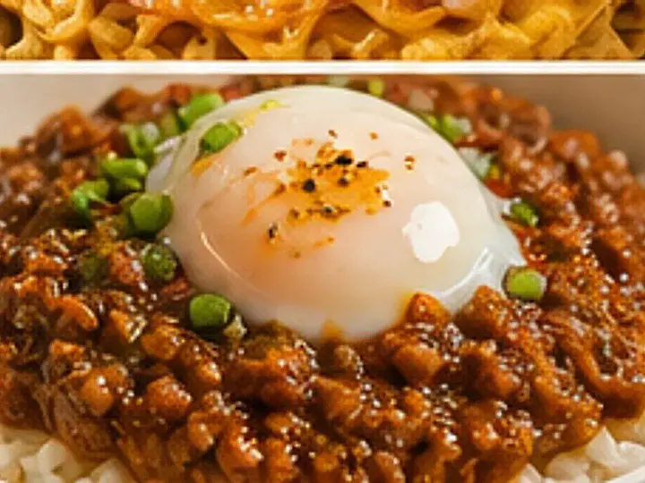 萨莉亚半熟蛋肉酱饭