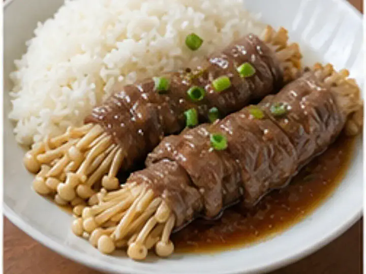微波炉金针菇肥牛