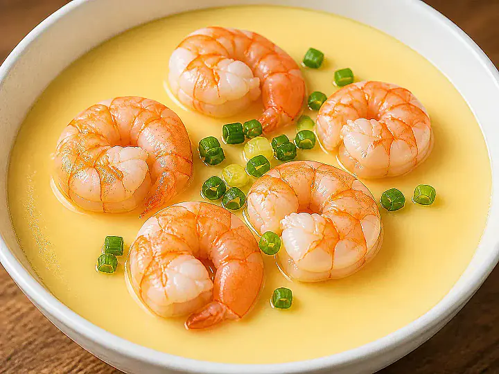 微波炉虾仁蒸蛋