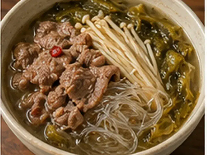 酸汤金针菇肥牛