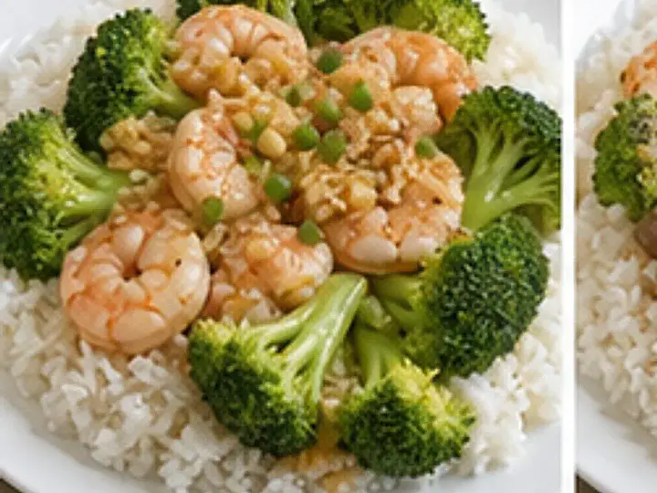 微波虾仁西兰花饭