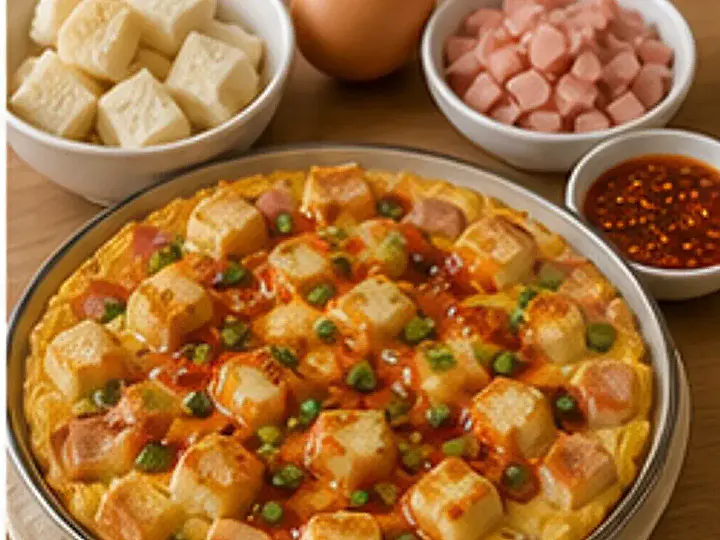 酸辣馒头粒烘蛋 效果示意图