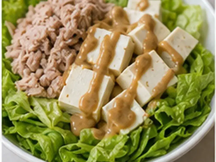 麻酱金枪鱼豆腐沙拉