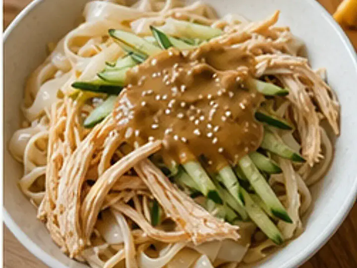 麻酱凉皮鸡丝拌菜