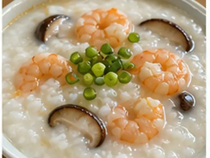 电饭煲香菇鸡粥 效果示意图
