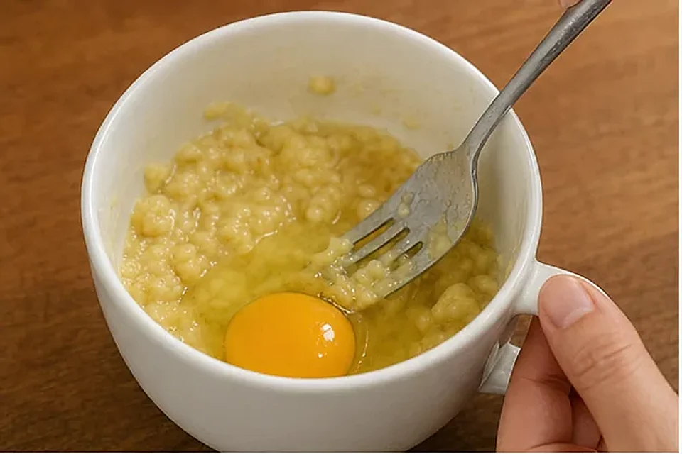 香蕉燕麦马克杯蛋糕 第1步操作图