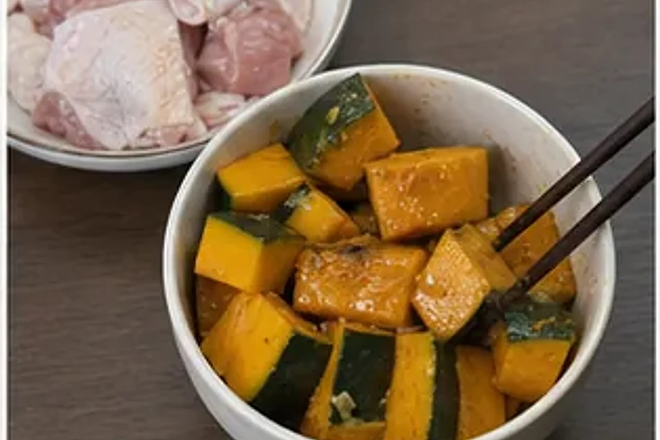 南瓜鸡腿焖饭 第1步操作图