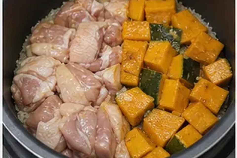 南瓜鸡腿焖饭 第2步操作图