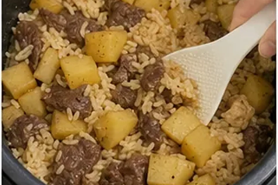 牛肉土豆焖饭 第3步操作图