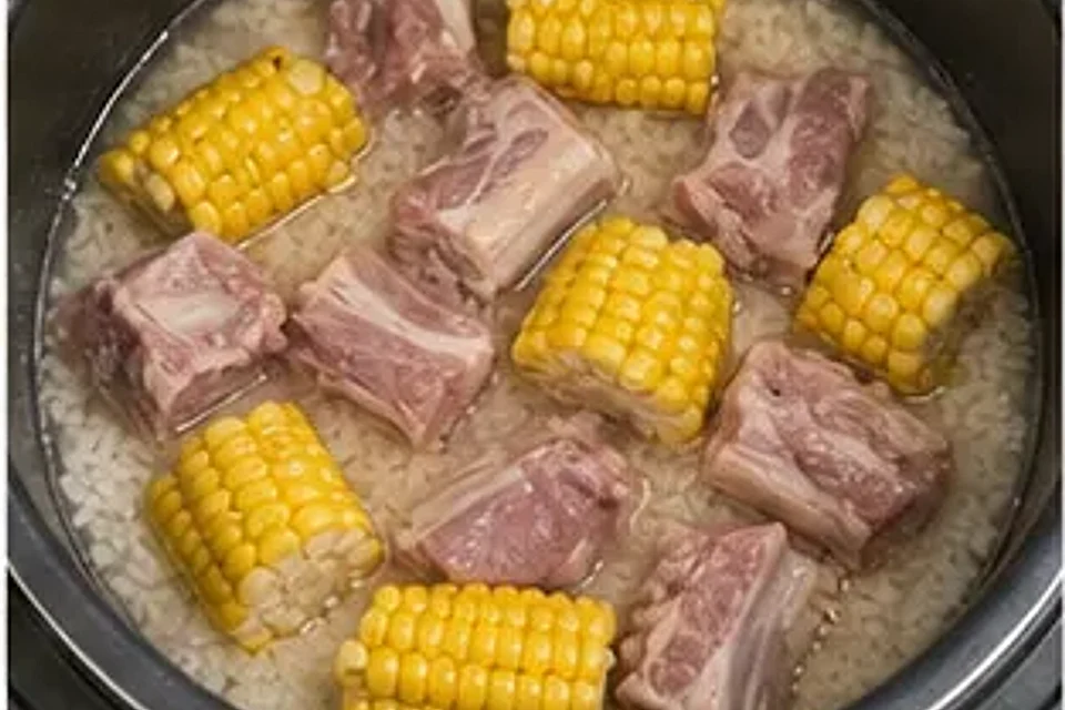 玉米排骨焖饭 第2步操作图