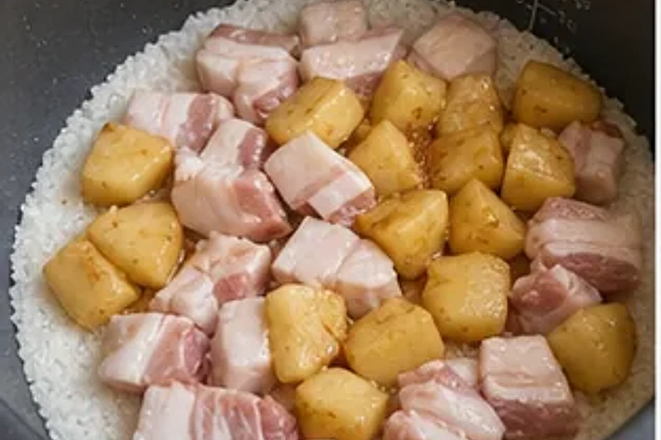土豆五花肉焖饭 第2步操作图