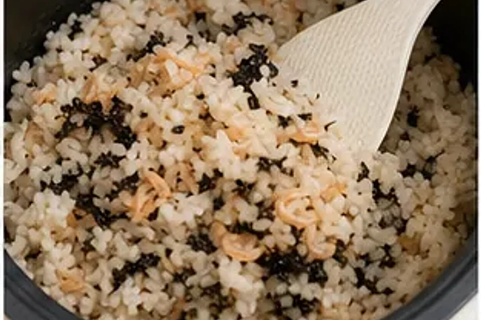 紫菜虾皮焖饭 第3步操作图