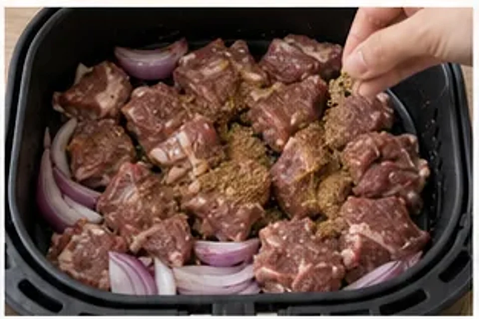 空气炸锅孜然羊肉 第2步操作图