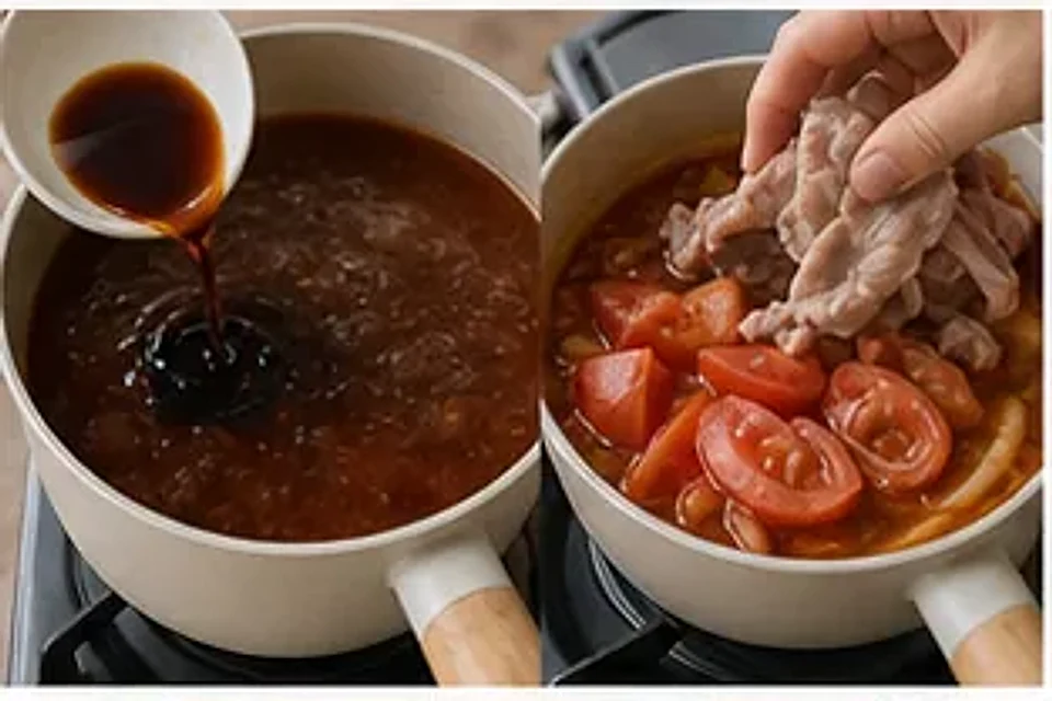 番茄肥牛乌冬锅 第2步操作图