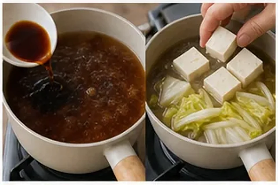 白菜豆腐粉丝锅 第2步操作图