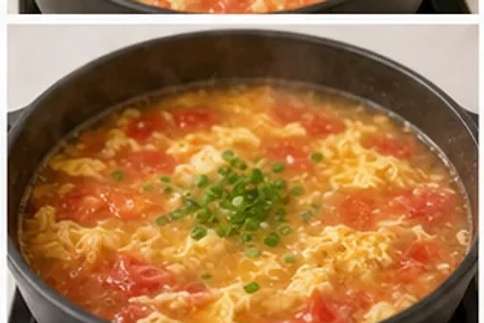 番茄鸡蛋疙瘩汤 第3步操作图