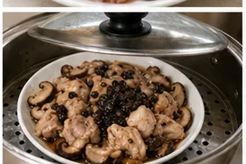 蒸锅豉汁鸡腿 第2步操作图