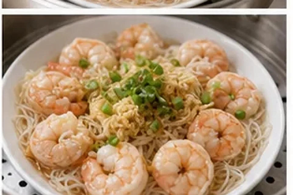 蒸锅蒜蓉粉丝虾 第3步操作图