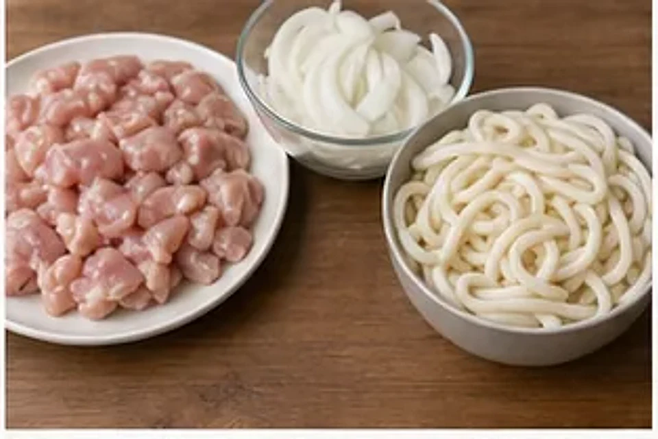 小锅照烧鸡肉乌冬 第1步操作图
