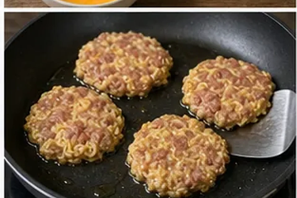 泡面汉堡肉饼 第2步操作图